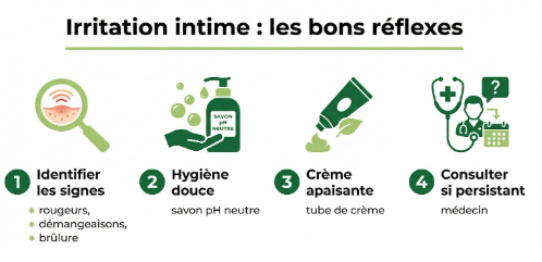 soigner ses irritations intimes : les étapes