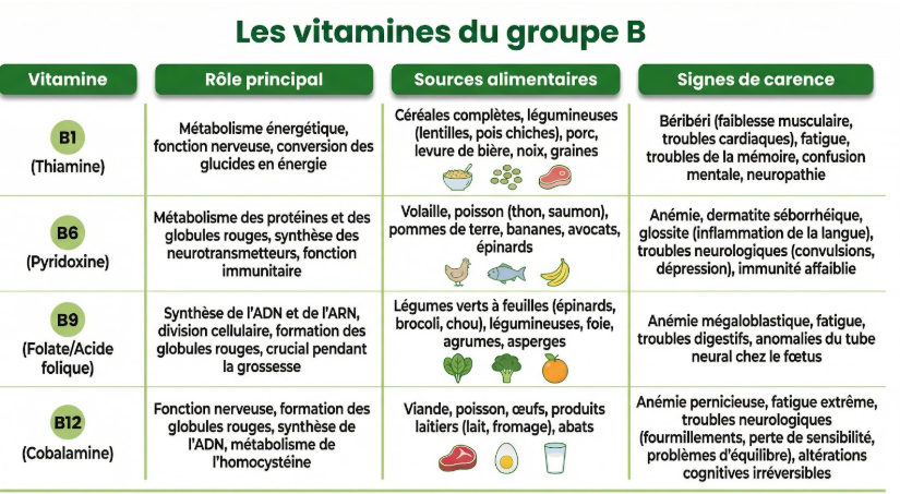 les vitamines du groupe B