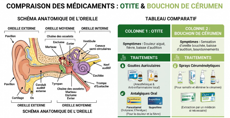 comparatif otite vs bouchon