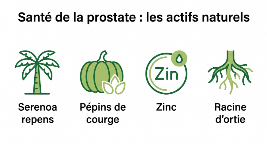 liste des actifs utiles pour la prostate