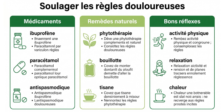 les solutions pour les regles douloureuses